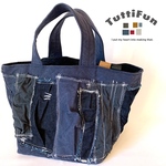 tuttifun＊denim×blueの帆布バック