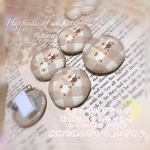 《お嫁入り*1》1個売り🌟誰にでも愛されるくまちゃん🧸チェック生地が可愛いくるみボタンのクリップ付きバッチ♡