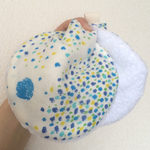 ふわふわタオルの母乳パッド（水彩みずたま・ホワイト）