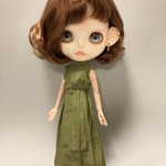 【B品】シャーリングノースリーブワンピ　ブライス　アウトフィット