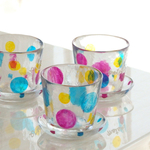 【名入れ無料】箱入り♡水玉グラスのC&S♡