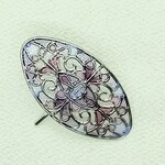 レジン　透かしポニーフック~パープル~