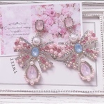 【大人気♡再販♡一点物】高品質ゴージャスリボン装飾パールジルコニアピアス♡