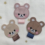 リボンの色選べます♪名札ワッペン☆テディベア