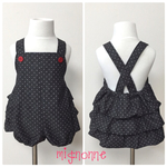 《再販6》バックフリル ロンパース(ドット)