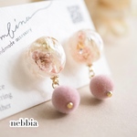 nebbia   /   花霞の雪だるまピアス・イヤリング