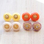 染ボタン ペア4セット8個 1.3cm 色ランダム②