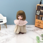 1人分　レース編みケープ　ミキちゃんマキちゃん　ミキマキ　服　リカちゃん　マント　ポンチョ