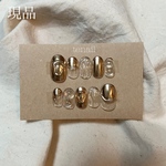 [ 現品 ] ネイルチップ ゴールド クリア