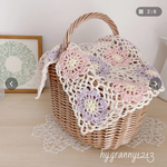 yhm****様オーダー専用  お花いっぱい❀.*･ﾟ 春色🌸かぎ針編み モチーフ編みマルチカバー