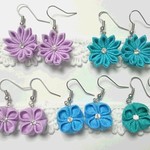 *つまみ細工 お花のピアス*