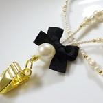 きらきらビーズのネックストラップ　エアパールカルトラキスカ　リボン＜送料込み＞