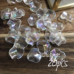 オーロラクリア　花びらパーツ　アクリルパーツ　20pcs