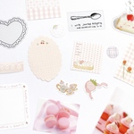 コラージュ素材＆シール 30枚set《strawberry cake》  [F334]