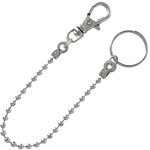 バッグチャーム　チェーン　パーツ　金具　シルバー　15cm　20本　ナスカン　二重リング　アクセサリー　キーホルダー　手芸 AP2846