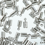 紐留め　カシメ　金具　シルバー　5mm　筒形　100個　ヒモ留め　紐止め　エンドパーツ　アクセサリー　ハンドメイド AP2855