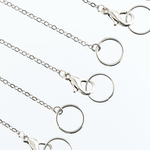 バッグチャーム　チェーン　パーツ　金具　シルバー　15cm　40本　細め　アクセサリー　キーホルダー　手芸 AP2864