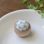 刺し子の針山【ワスレナグサ】花刺し　ブルー