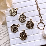 4pcs★18KGP イニシャル チャーム #384
