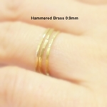 【送料無料！】Hammered Stacking rings/BR（真鍮3個セット）