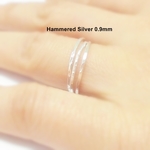 【送料無料！】Hammered Stacking rings/SV（シルバー3個セット）