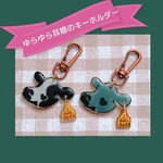 ゆらゆら耳標のキーホルダー🐄🐃💕