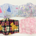 子供用マスク4枚セット♡ いろんな柄で毎日楽しい！女の子マスク　立体マスク　女の子　プリンセス　魔法使い　くまさん　シンデレラ　全部女の子の好きな柄💕