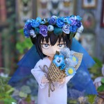 小人の花冠（ブルーフェアリー）オビツ11サイズ　布花