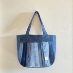 m383 ラウンドファスナー肩掛けbag(デニムパッチ)