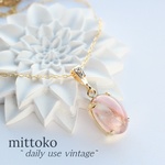 桜グリッターのネックレス　ヴィンテージ