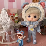  ベイビーロンパース＊stodoll用（5インチぐらい）＊水色