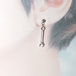 （送料無料)チベット風ピアス２点セット①　※マスクチャーム・イヤリングに変更可能