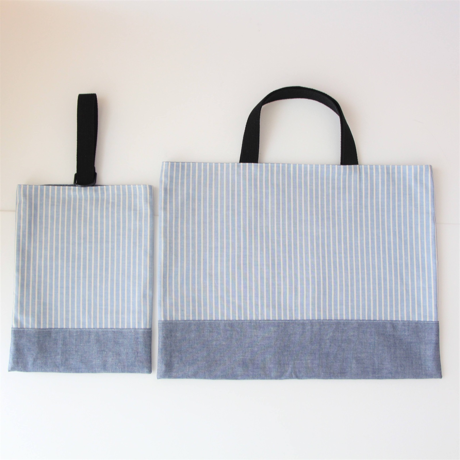 スター　ストライプ　ハンドメイド　レッスンバッグ　男の子 レッスンバッグ 入園入学準備 小学生男子 ストライプ オレンジ