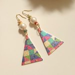 【SALE★】カラフル三角ピアス