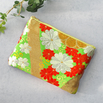 ＜ポーチ＞ 西陣織★着物帯リメイク（一点物/伝統工芸/京都西陣/着物リメイク/御朱印帳ポーチ/母子手帳ケース/母の日）