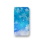 雪の結晶2 帯なし手帳型スマホケース
