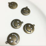 スマイル×5個 ハンドメイド 素材◡̈⃝ 金古美