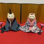 しろくま貯金箱  ひな祭り お内裏様 & おひな様リバーシブル着物  