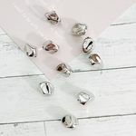 【再入荷】【シルバー】【20個】CCB　変形　ビーズ　不規則　多面カット　アクリルビーズ　ヴィンテージ　メタルビーズ　メタリック　ニュアンス　アクセサリーパーツ　ハンドメイド