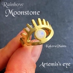 〖再販〗アルテミスの瞳【開眼】Open eye Ring "Moonstone"