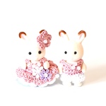 ayanyan47様専用　シルバニアファミリー　シルバニア　服　ドレス　☆くすみピンク　パープル☆セット　赤ちゃん服