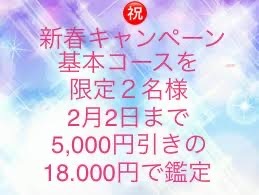 2名様のみ新年とミンネ掲載のキャンペーン