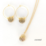 ♯２２３《再販》シェル  ピアス&ネックレス