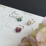 〈組み合わせ自由〉14kgf 淡水パール／ターコイズ／ルビー fusa イヤーカフ S ペア【受注製作】