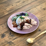 NEW！【2/3までお買い得価格】クレール カレー パスタ サラダプレート 23.5cm パープルつやあり/r141pa