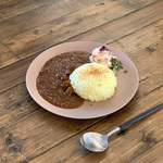 NEW！クレール カレー パスタ サラダプレート 23.5cm ブラウンマット/r141br