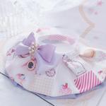 ラスト♡ダブルロングロゼットケープ首輪🍬マカロンスイーツラズベリー🍬
