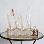 ドライフラワーを楽しむファイブボトルセット　春色ピンク＆ホワイト