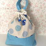 お着替え袋✼﻿体操着袋・巾着袋♡ブルー♡