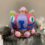 ☆送料込み☆ 羊毛フェルト　猫王冠　猫　犬　ヘアアクセサリー　 子供　キッズ